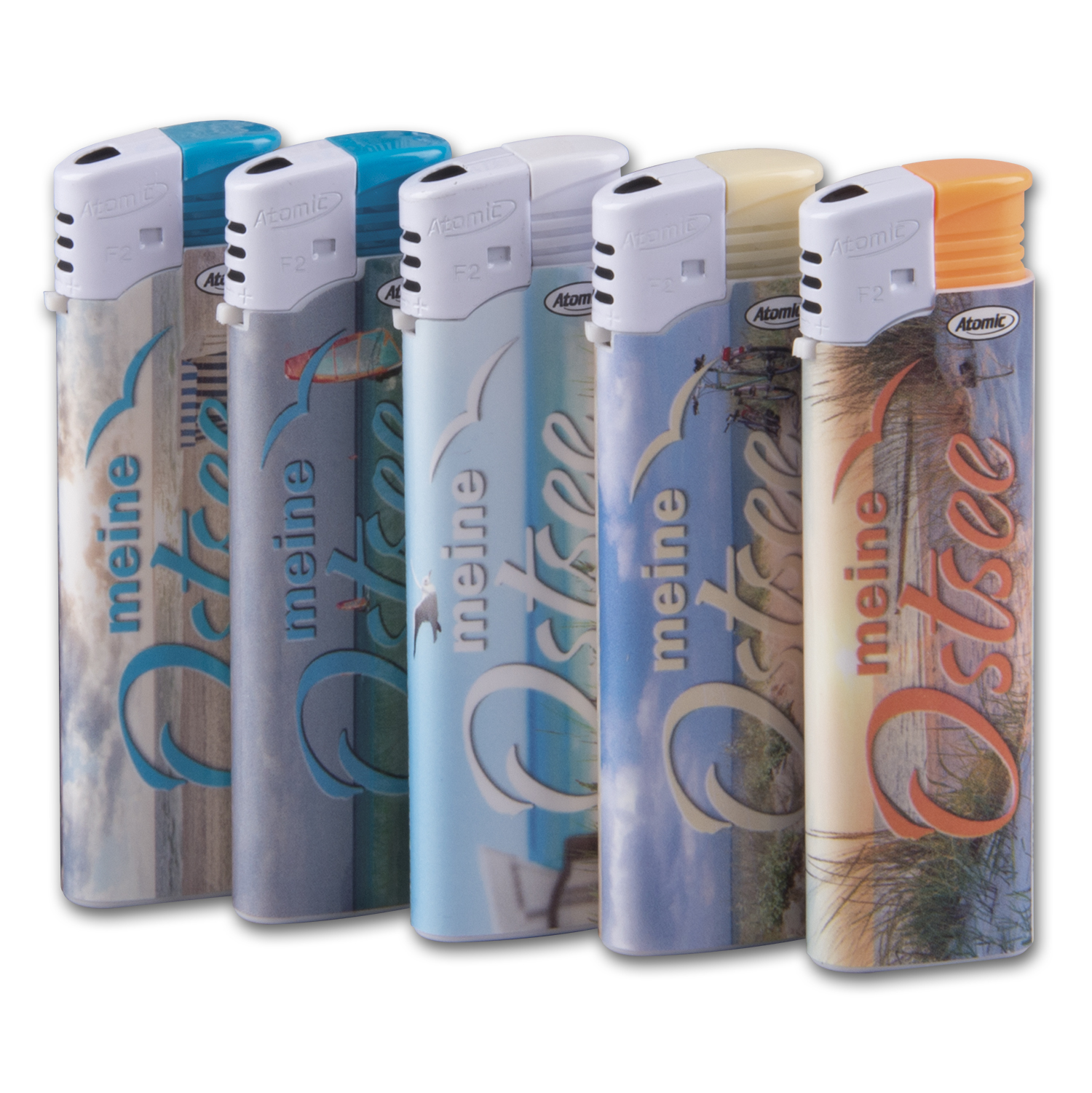 Einwegfeuerzeug Piezo Atomic Ostsee Steller Mit 50 Stück