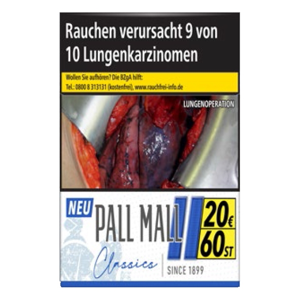 Pall Mall Classic Blue Hercules Zigaretten Stange