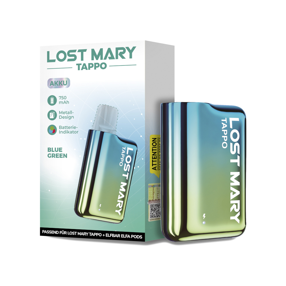 E-Zigarette Lost Mary Tappo Blau-GrüN 750Mah