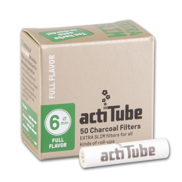 Actitube Extra Slim 6 Mm Aktivkohlefilter 50 Stück