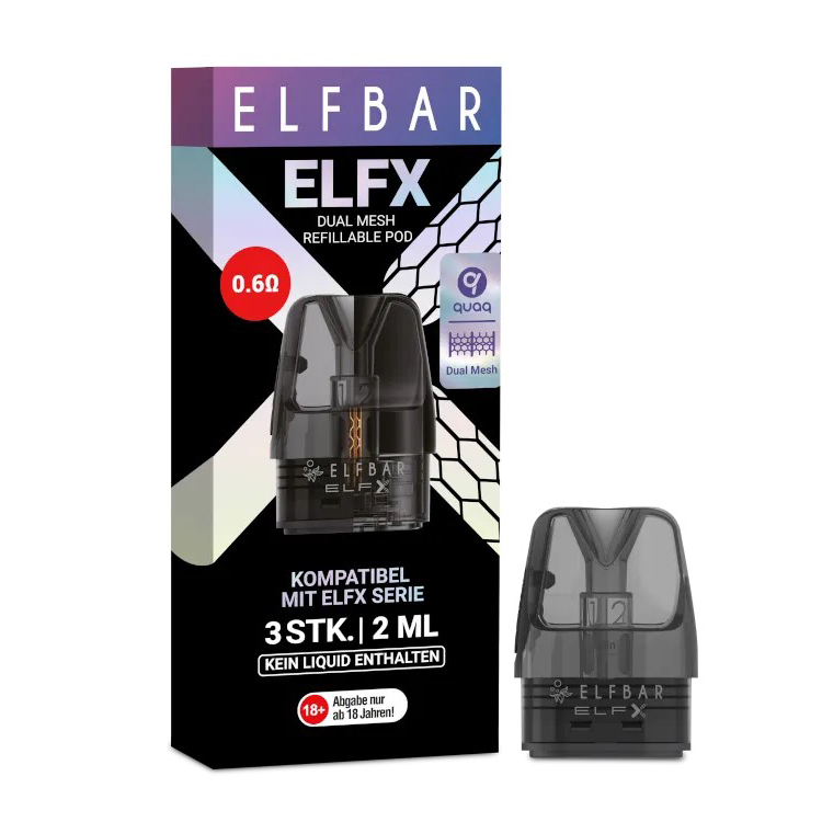 E-Clearomizer Elfbar Elfx 0.6 Ohm 3 StüCk