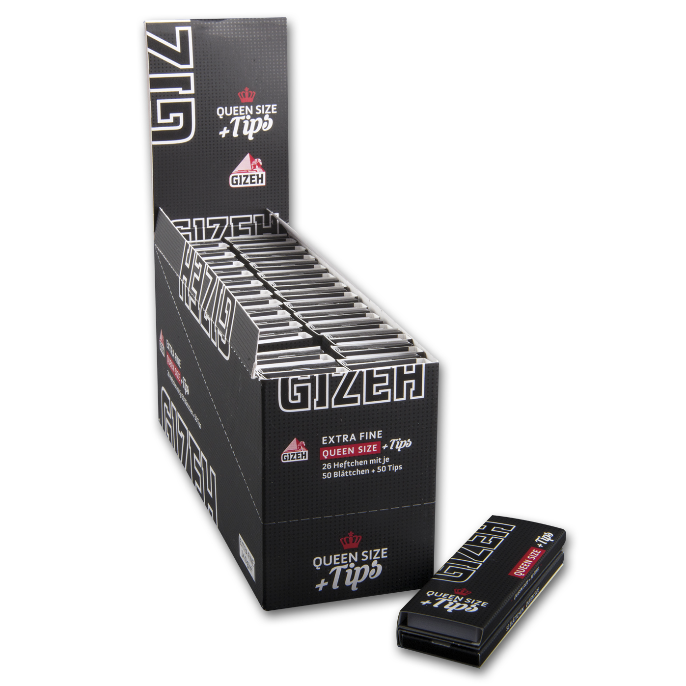 Gizeh Black Queen Size + Tips 26X34