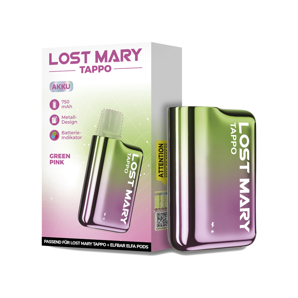 E-Zigarette Lost Mary Tappo GrüN-Pink 750Mah