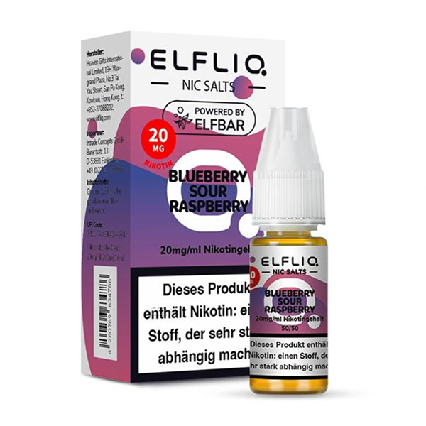 E-Liquid Nikotinsalz Elfbar Elfliq Blueberry Sour Raspberry 20mg