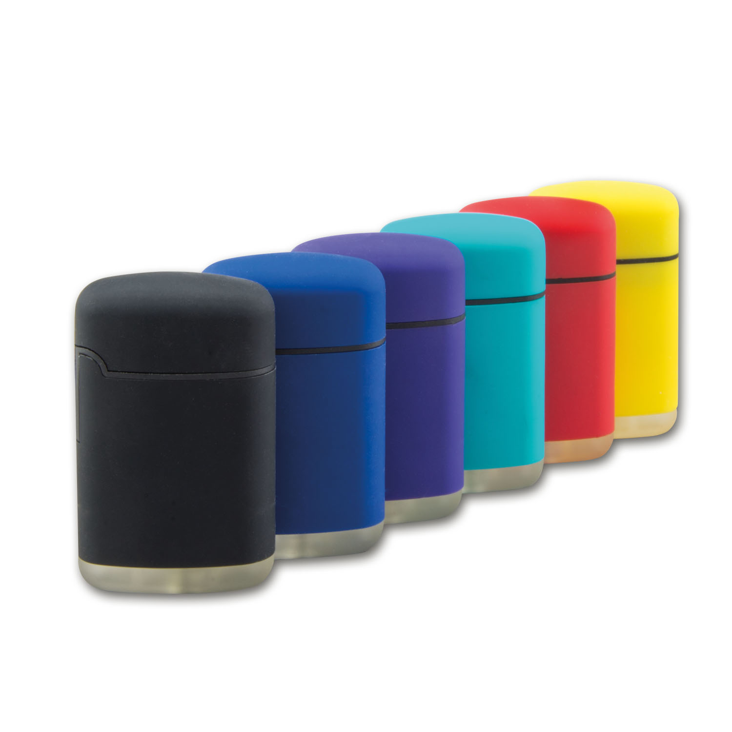 Feuerzeug (20) Jet Easy Torch Rubber 6 Farben Sortiert