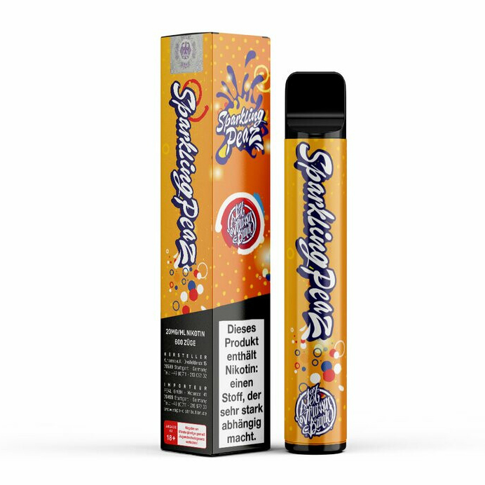 E-Shisha 187  Einweg Sparkling Peaz 20Mg Nikotin 600 Züge